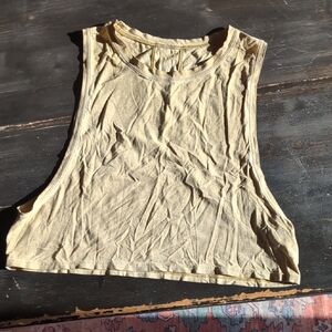 Sleeveless Chartreuse Crop Top